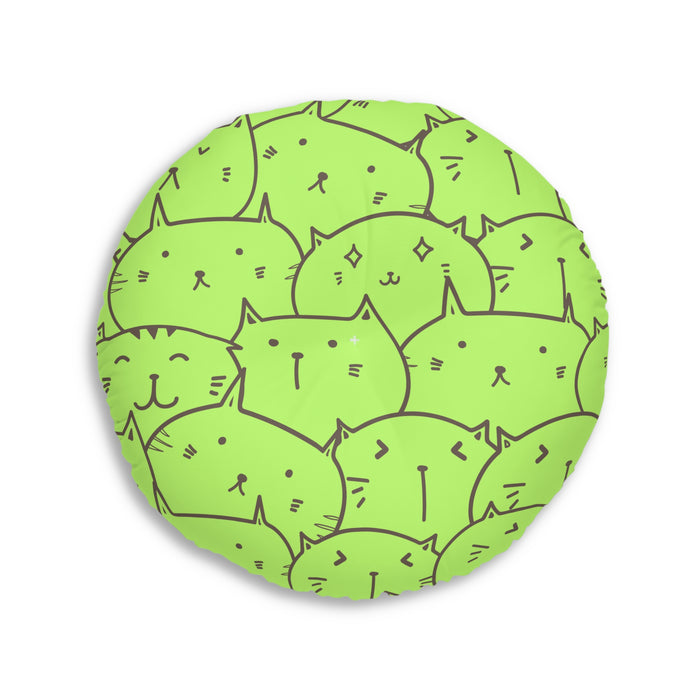 Kitty Charmer - Round Customizable Tufted Kitty Pillow Bed