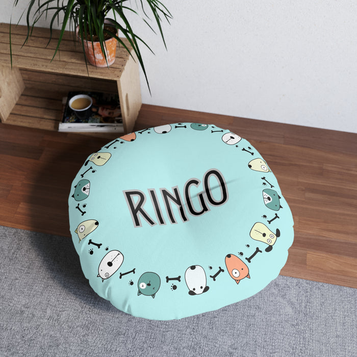 Ziggy Zoom - Customizable Tufted Pillow Dog Bed, Round