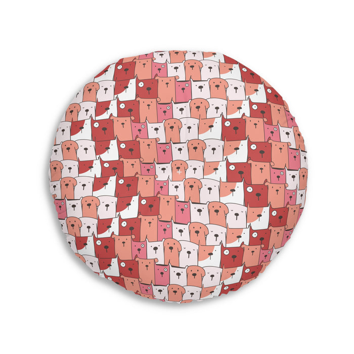 Icon Dog - Customizable Tufted Pillow Dog Bed, Round